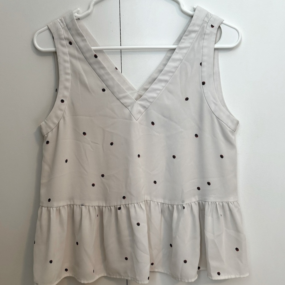 LOFT Floral Peplum Blouse